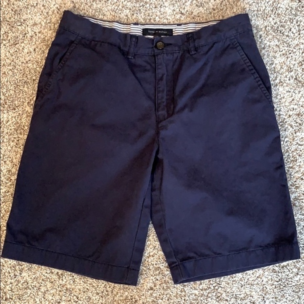 Tommy Hilfiger men’s navy brushed twill sh…